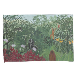 類人猿とヘビの熱帯林（ルソー） 枕カバー