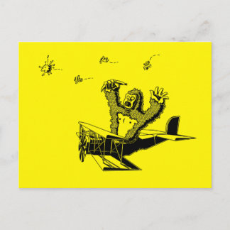 類人猿オン飛行機 ポストカード
