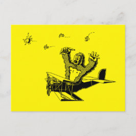 類人猿オン飛行機 ポストカード
