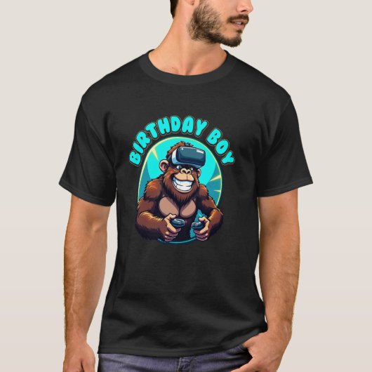類人猿テーマパーティー装飾VRゲームの楽しみ Tシャツ (正面)