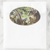 類人猿・霊長類 楕円形シール (バッグ)