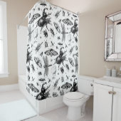 類別されたバグのスケッチ シャワーカーテン (インサイチュ)