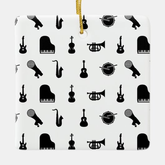 類別ミュージカル楽器カスタムBGカラー セラミックオーナメント (正面)
