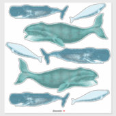 類別ヴィンテージブルーホエールスチームパンク シール (シート)