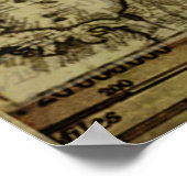 類別ヴィンテージ旧世界地図 ポスター (角)