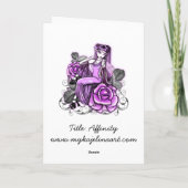 "類縁"のピンクのバラの妖精の芸術のAveryカード シーズンカード (裏面)