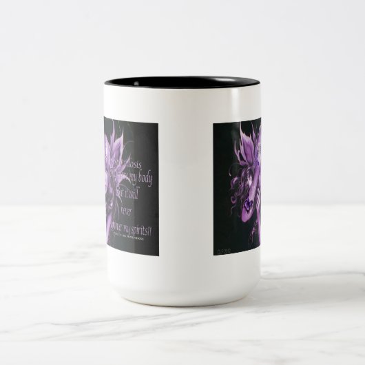 類肉腫症の妖精のコーヒー・マグ ツートーンマグカップ (中央)