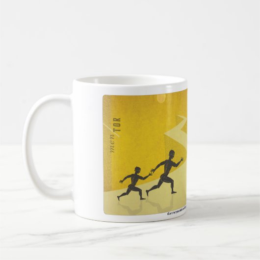 顧問の原型のクラシックで白いマグ コーヒーマグカップ (左)