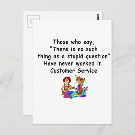 顧客おもしろいサービスことわざ ポストカード (正面/裏面)