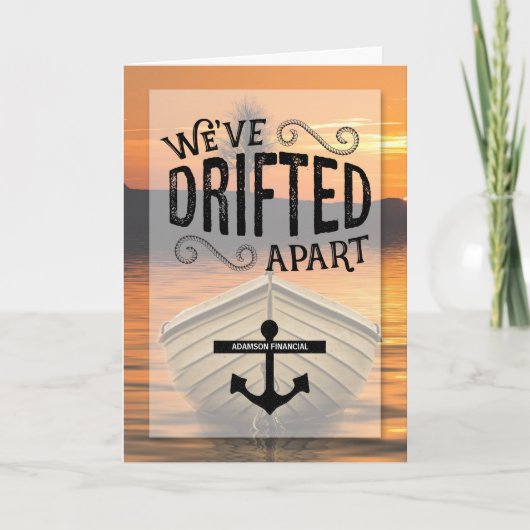 顧客が事業を離れて休眠中 案内状 (正面)