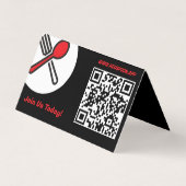 顧客とカウンター用のビジネス用テントカード 名刺 (正面)