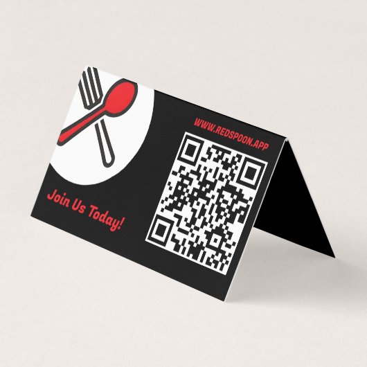 顧客とカウンター用のビジネス用テントカード 名刺 (正面)