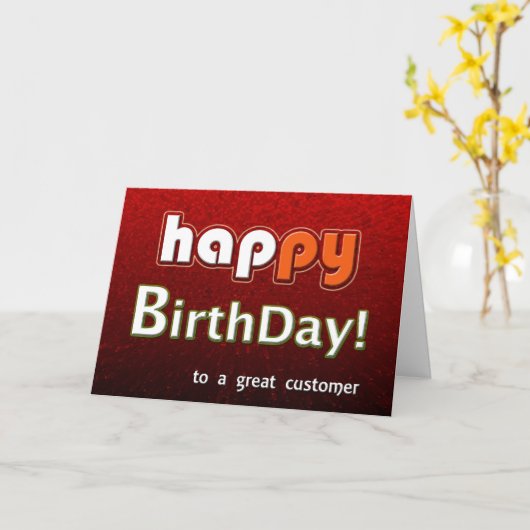 顧客に対する幸せな素晴らしハッピーバースデー カード (黄色い花)