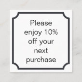 顧客のための紹介またはロイヤリティカード 紹介カード (裏面)