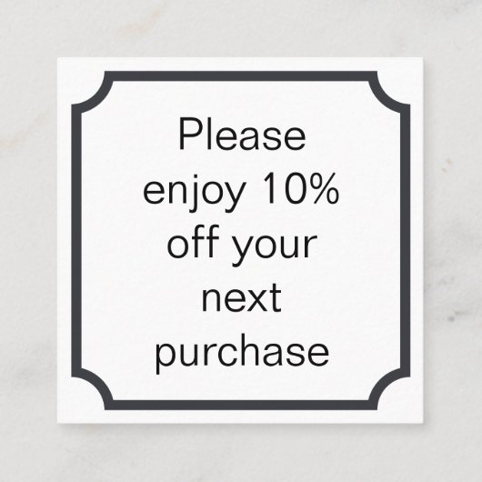 顧客のための紹介またはロイヤリティカード 紹介カード (裏面)