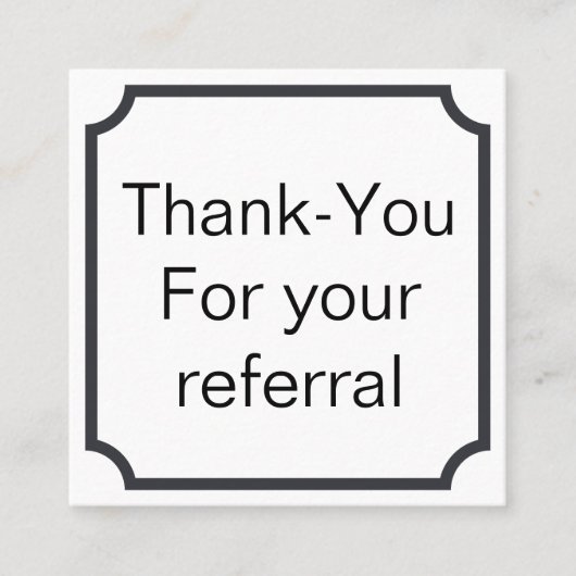 顧客のための紹介またはロイヤリティカード 紹介カード (正面)