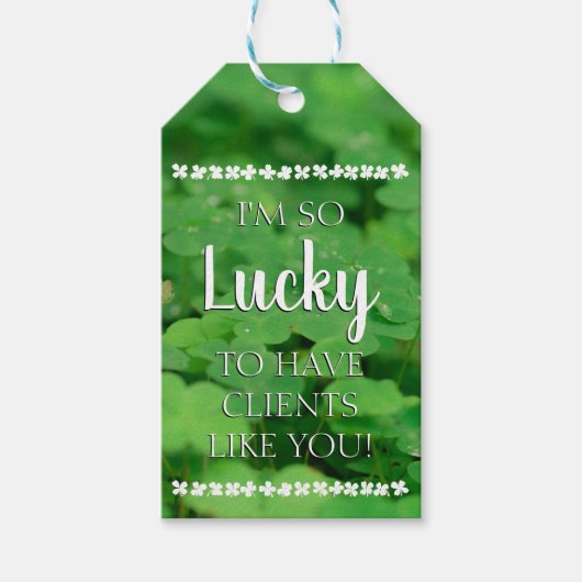 顧客のような顧客を持つのは幸運 ギフトタグ (正面)