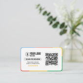 顧客のグーグルレビュー QRコード ビジネスレビュー 名刺 (スタンド正面)