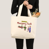 顧客のデザインの薬学の技術 ラージトートバッグ (正面(商品))