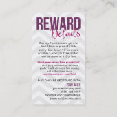 顧客のロイヤリティは名刺に報酬を与えます ロイヤリティカード (裏面)