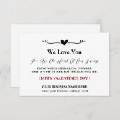 顧客の感謝バレンタインデー サンキューカード (正面/裏面)