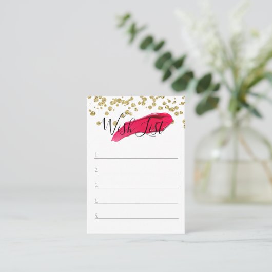 顧客の欲しい物のリスト- Lipsense 名刺 (スタンド正面)