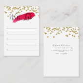 顧客の欲しい物のリスト- Lipsense 名刺 (正面/裏面)