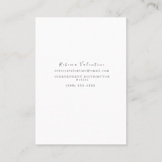 顧客の欲しい物のリスト- Lipsense 名刺 (裏面)