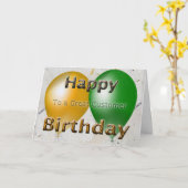 顧客の気球への幸素晴らしせなハッピーバースデー カード (黄色い花)