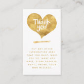 顧客の注文に対するフォイル効果金ゴールドハート挿入 エンクロージャーカード (正面)