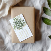 顧客の注文のためのリーフとQRコード挿入カード。 エンクロージャーカード