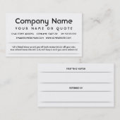 顧客の紹介の感謝カード 紹介カード (正面/裏面)