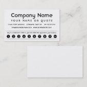 顧客の評価カード ロイヤリティカード (正面/裏面)