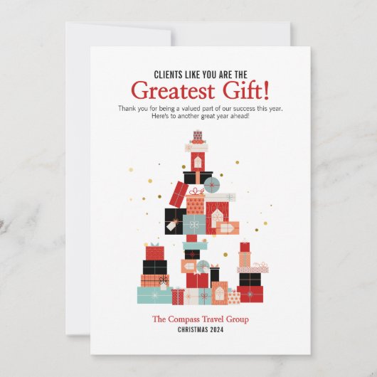 顧客はギフト素晴らしス・クリスマスカード シーズンカード (正面)