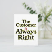 顧客は常に正しいことわざ ポストカード (スタンド正面)