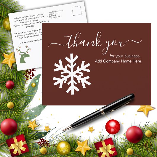 顧客へのホリデーメッセージ ポストカード