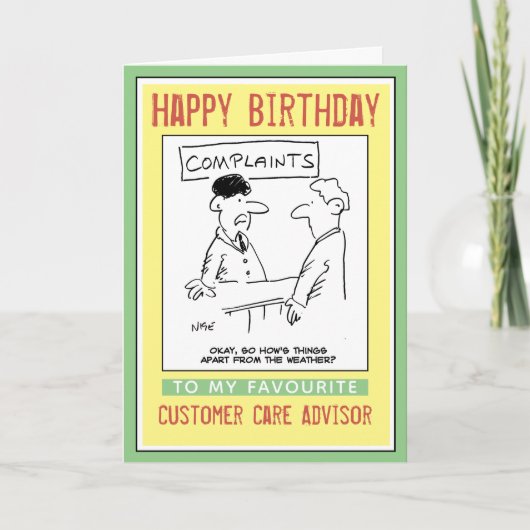 顧客アドバイザーへの気にハッピーバースデー カード (正面)