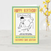 顧客アドバイザーへの気にハッピーバースデー カード (黄色い花)