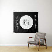 顧客イベントセミナーパーティーテンプレートブラック タペストリー (インサイチュ(横))