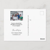 顧客カスタム評価チームの写真 ポストカード (裏面)