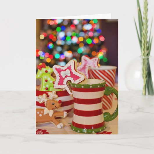 顧客カードのためのビジネスの休日の暖かい願い シーズンカード (正面)