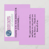 顧客サンキューカード エンクロージャーカード (正面/裏面)