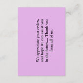 顧客サンキューカード エンクロージャーカード (正面)