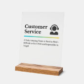 顧客サービスの評価 アクリルサイン (傾斜)