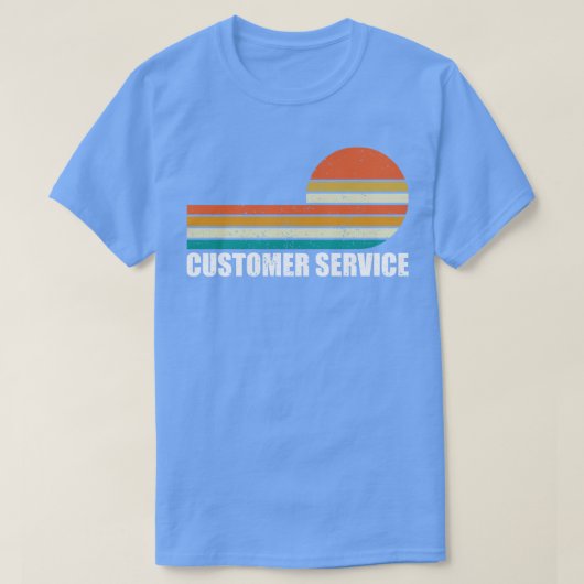 顧客サービスの逆ヴィンテージジョブ Tシャツ (デザイン正面)