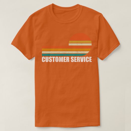 顧客サービスの逆ヴィンテージジョブ Tシャツ (デザイン正面)