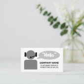 顧客サービス営業担当のテレマーケティング 名刺 (スタンド正面)