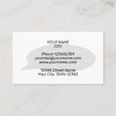 顧客サービス営業担当のテレマーケティング 名刺 (裏面)