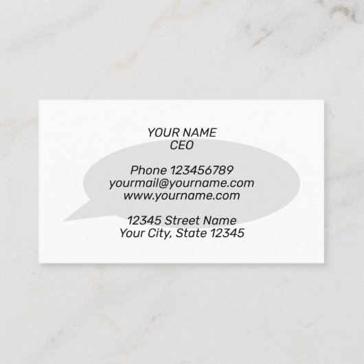 顧客サービス営業担当のテレマーケティング 名刺 (裏面)