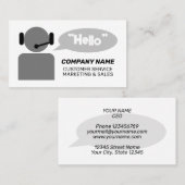 顧客サービス営業担当のテレマーケティング 名刺 (正面/裏面)